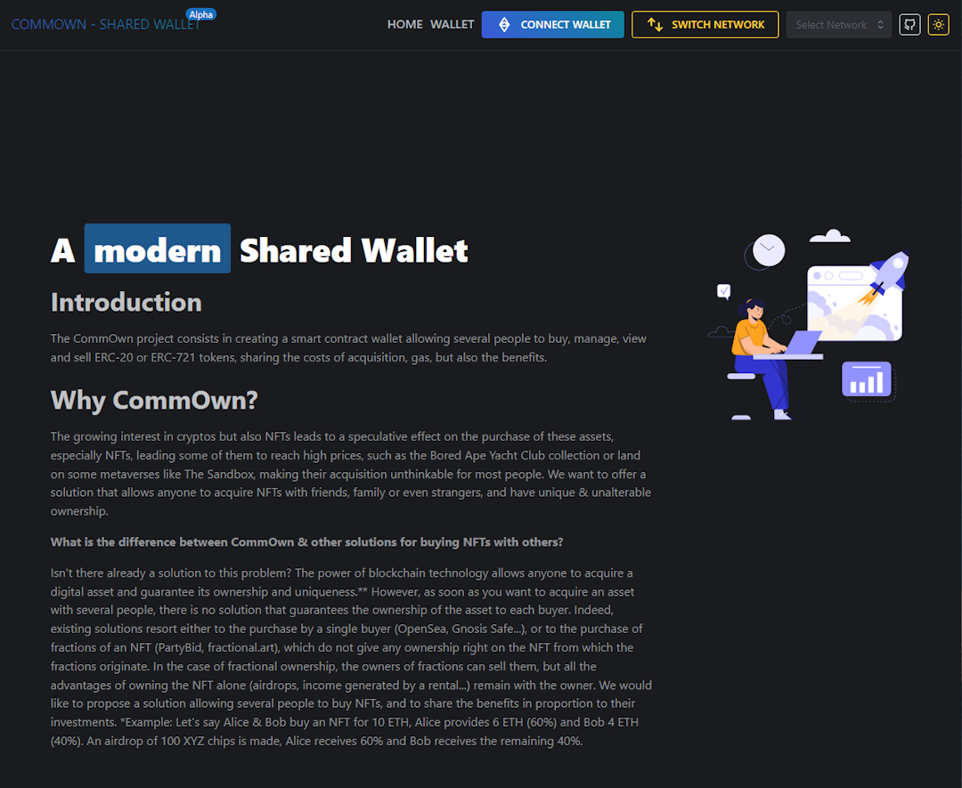CommOwn Shared Wallet