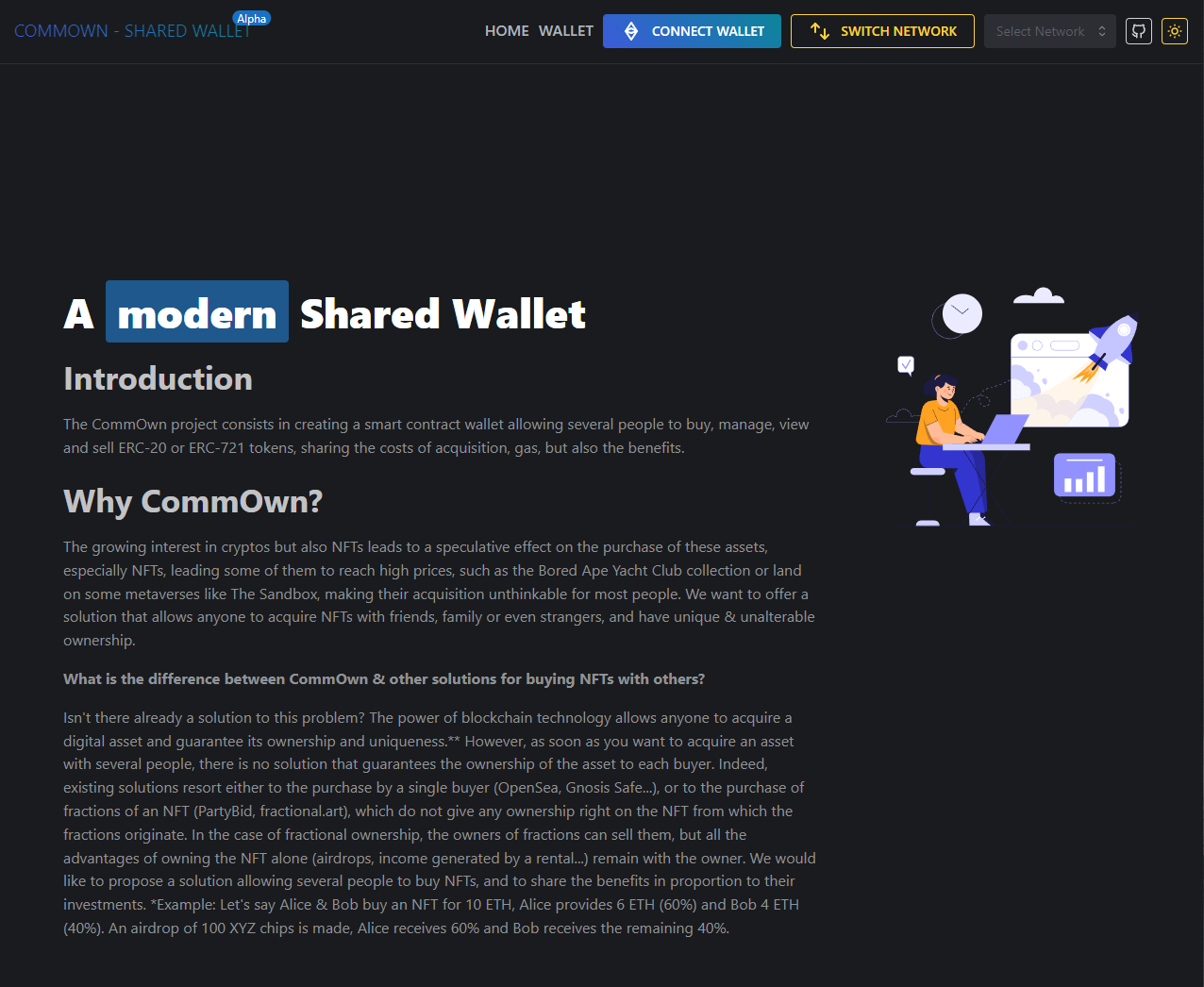 CommOwn Shared Wallet